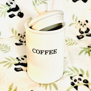 ☕️ Large White Ceramic Coffee Canister ☕️